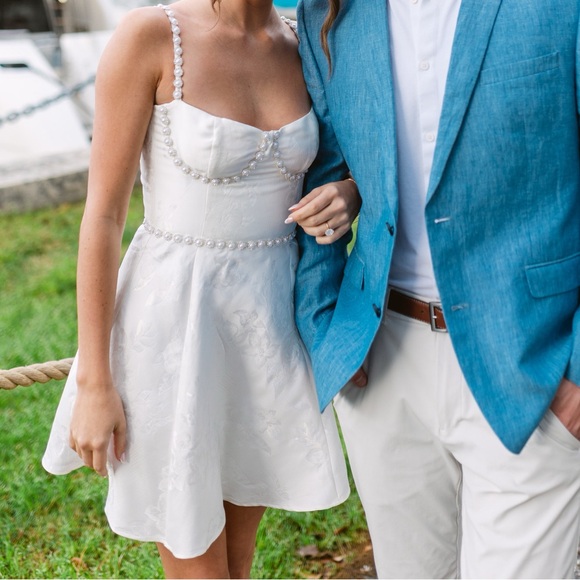 V. Chapman Gianna Sleeveless Embellished Corset A-Line Mini Dress - Picture 4 of 4